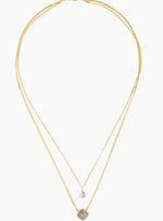 Labradorite and Gold Wedding Necklace