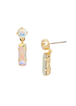 Aurora Borealis Bindi Studded Dangle Earrings