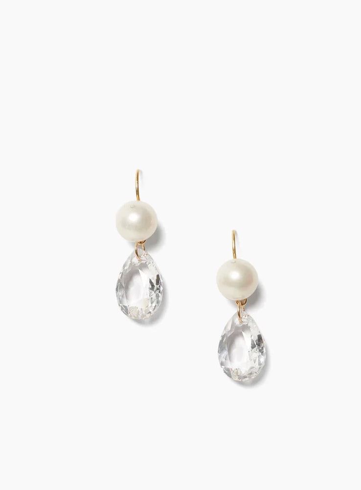 Pearl and Crystal Wedding Earrings