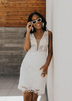 Floral Lace Mini Dress