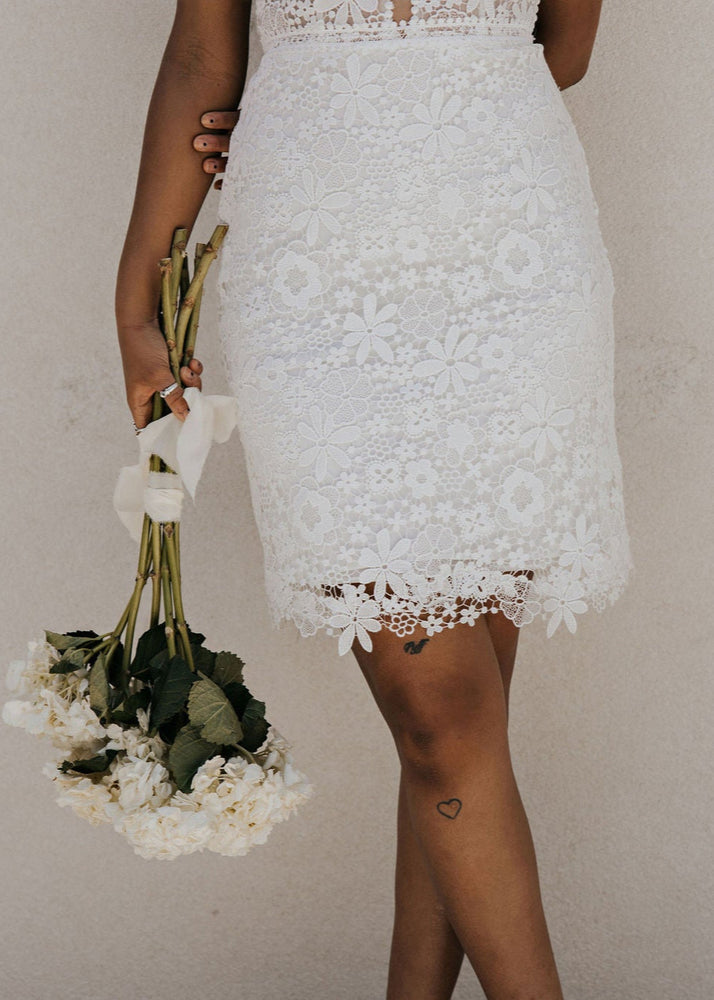 Boho Lace Mini Dress - Elopement Outfit - Bridal Reception Dress Boho Lace Mini Dress - Elopement Outfit - Bridal Reception Dress