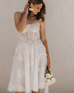 Strapless Lace Mini Dress