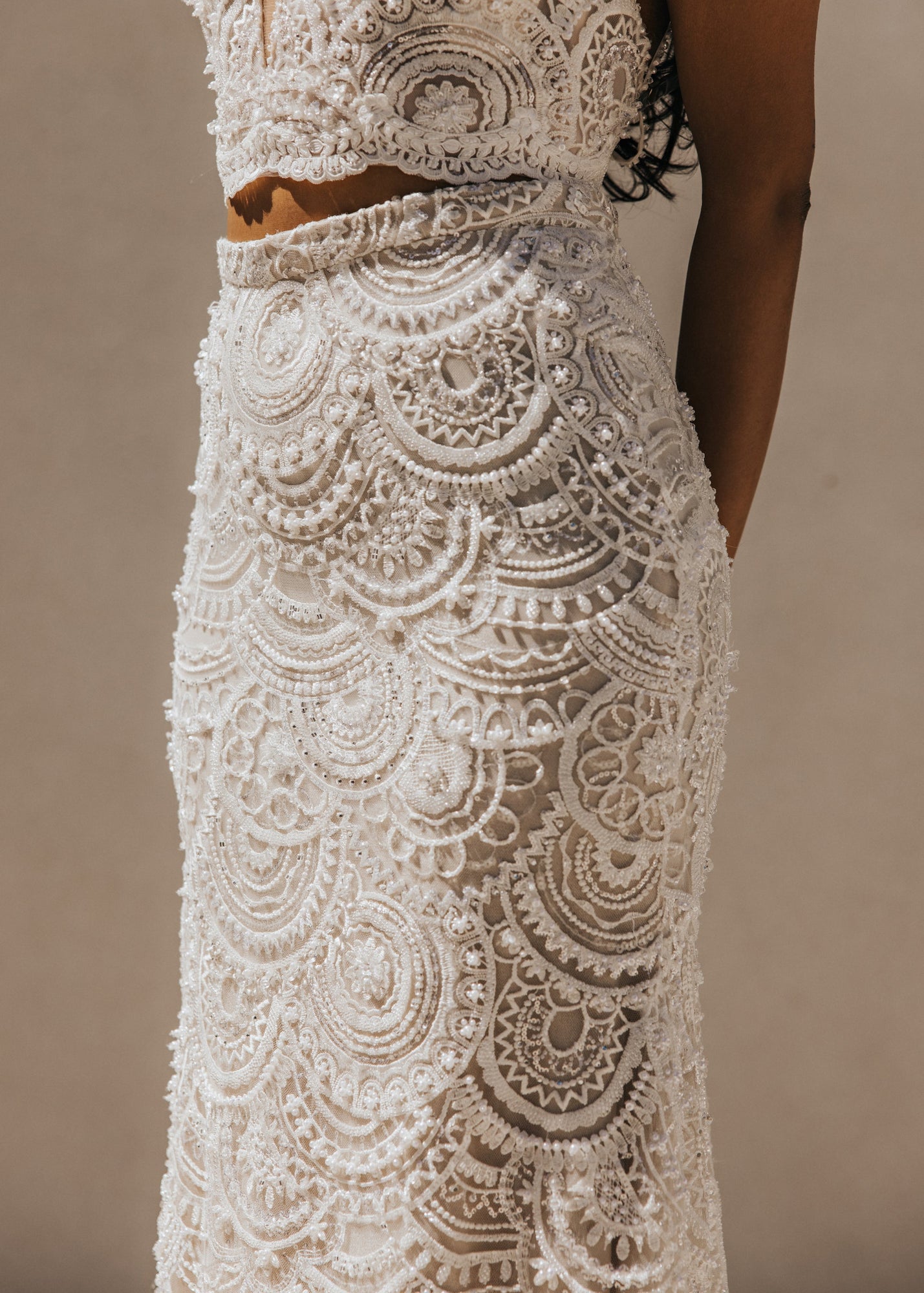 Geometric Beaded Skirt - Elopement - Bridal Reception Dress Geometric Beaded Skirt - Elopement - Bridal Reception Dress