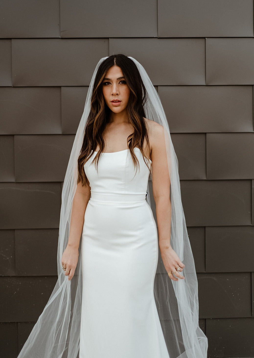 Long Tulle Veil - 90 Inch Veil - Emma & Grace Bridal Studio Long Tulle Veil - 90 Inch Veil - Emma & Grace Bridal Studio