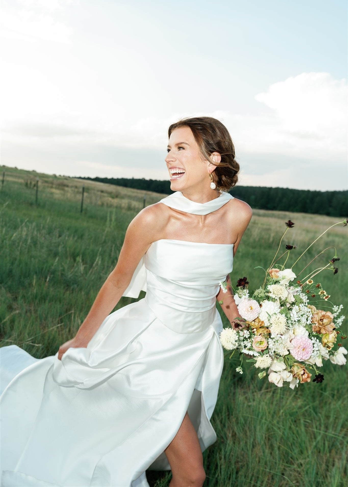 neck scarf white dress Silky Bridal glitter  homecoming dresses S / With Slit Imported. Size:12-18 month