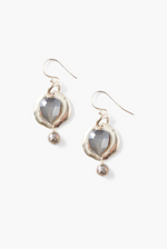 Moonstone and Pearl Ostra Earrings