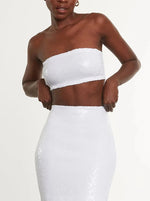 Holiday Edit: White Sequin Bandeau