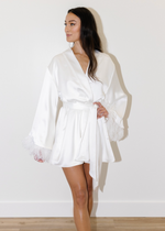 Ivory Feather Bridal Robe