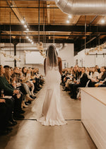 Lace corset sheath wedding dress