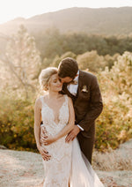 modern lace wedding dress
