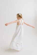 Amanda High-Neck Linen Dress