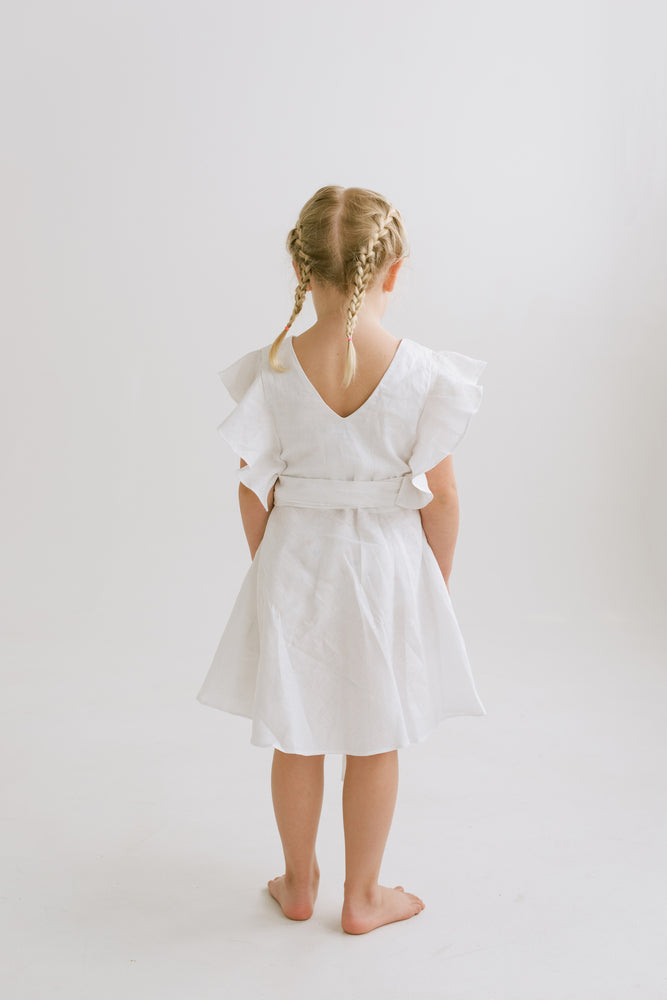 Carly Linen Wrap Dress