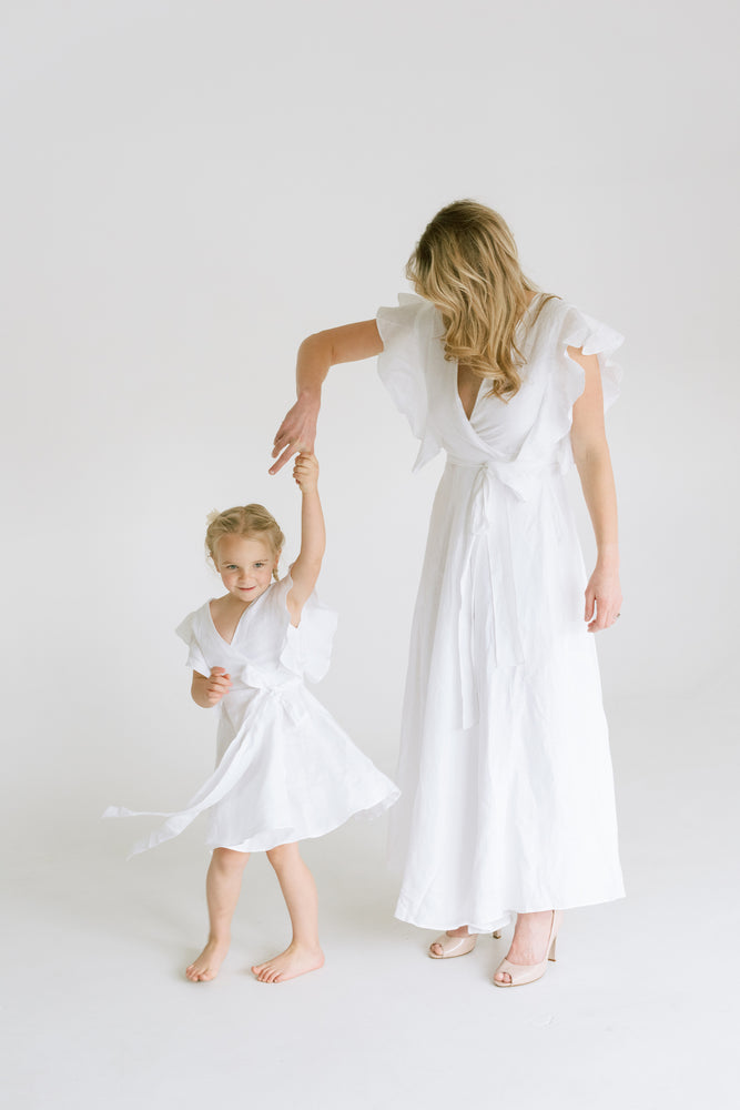 Carly Linen Wrap Dress