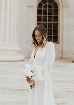 Bohemian Long Sleeve A-Line Wedding Dress