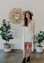 Plunging Lace & Beaded Mini Dress