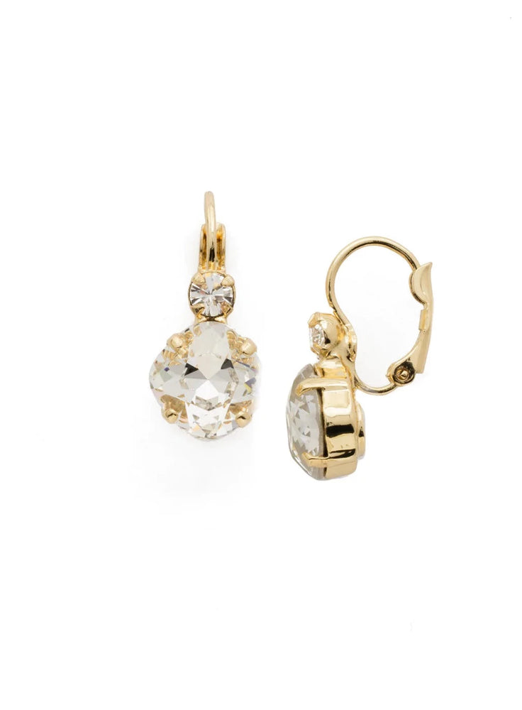 Crystal and Gold Wedding Earrings