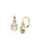 Crystal and Gold Wedding Earrings