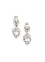 Crystal and Silver Wedding Dangle Earrings