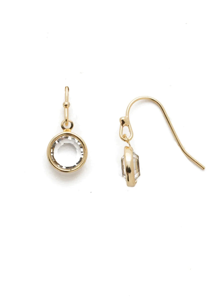 Crystal and Gold Dangle Wedding Earrings