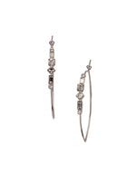 Silver and Crystal Hoop Wedding Earrings
