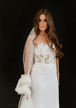 Lace corset sheath wedding dress