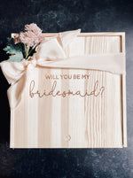 "will you be my bridesmaid" proposal gift box