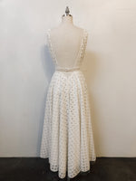 Diamond lace tea length dress