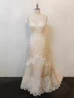 Romantic french lace sweetheart a-line gown