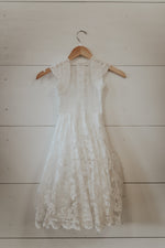 ivory lace flower girl dress