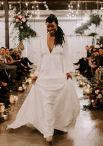 Bohemian Long Sleeve A-Line Wedding Dress