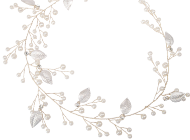 Silver and Pearls Wedding Bridal Headpiece