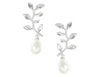 Pearl and Silver Wedding Earrings