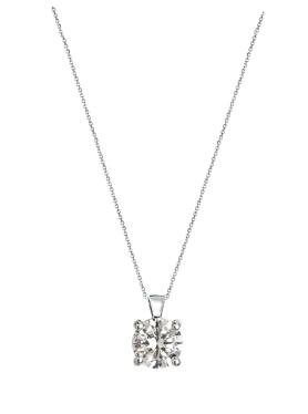 Crystal and Silver Wedding Pendant Necklace