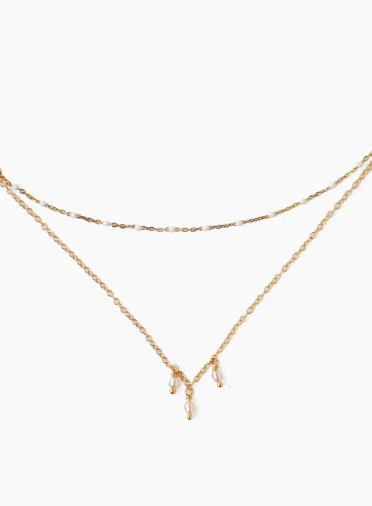 Pearl and gold Wedding Necklace
